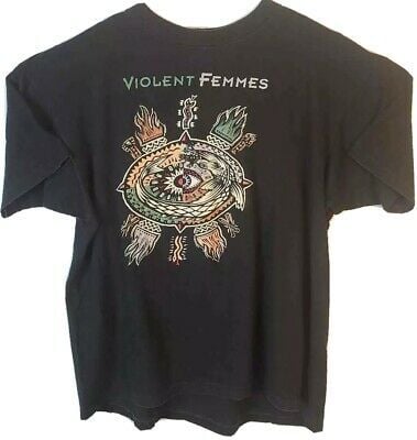 Violent Femmes 1992 Tour S  Sjm Graphic T-shirt Black Crew Neck Vintage 3578