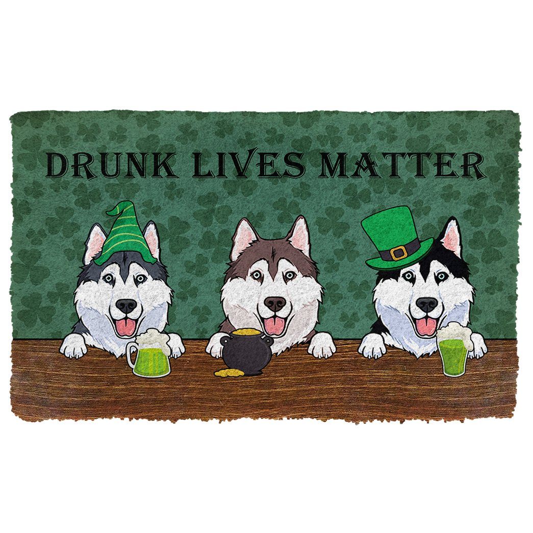 Gearhumans  Gearhuman 3D Husky Drunk Lives Matter Doormat