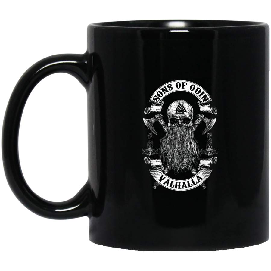 VIKINGS RISE-SONS OF ODIN- Vikings Nordish Odin Thor Black Mug