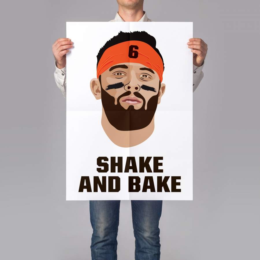 Baker Mayfield Poster Shake and Bake Baker Mayfield - Poster Art Design