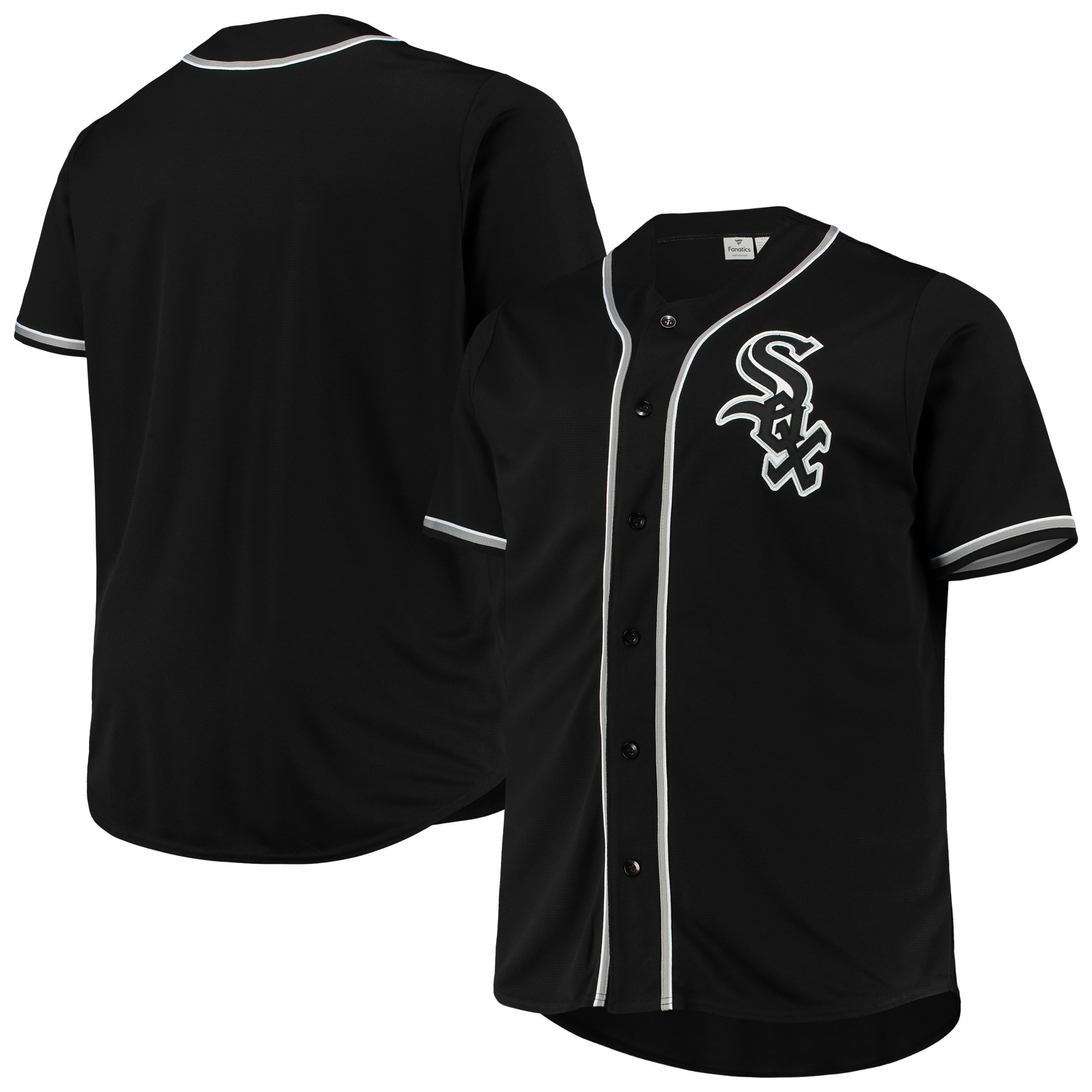 Chicago White Sox Big & Tall Pop Fashion Jersey – Black/gray MLB Ver 1