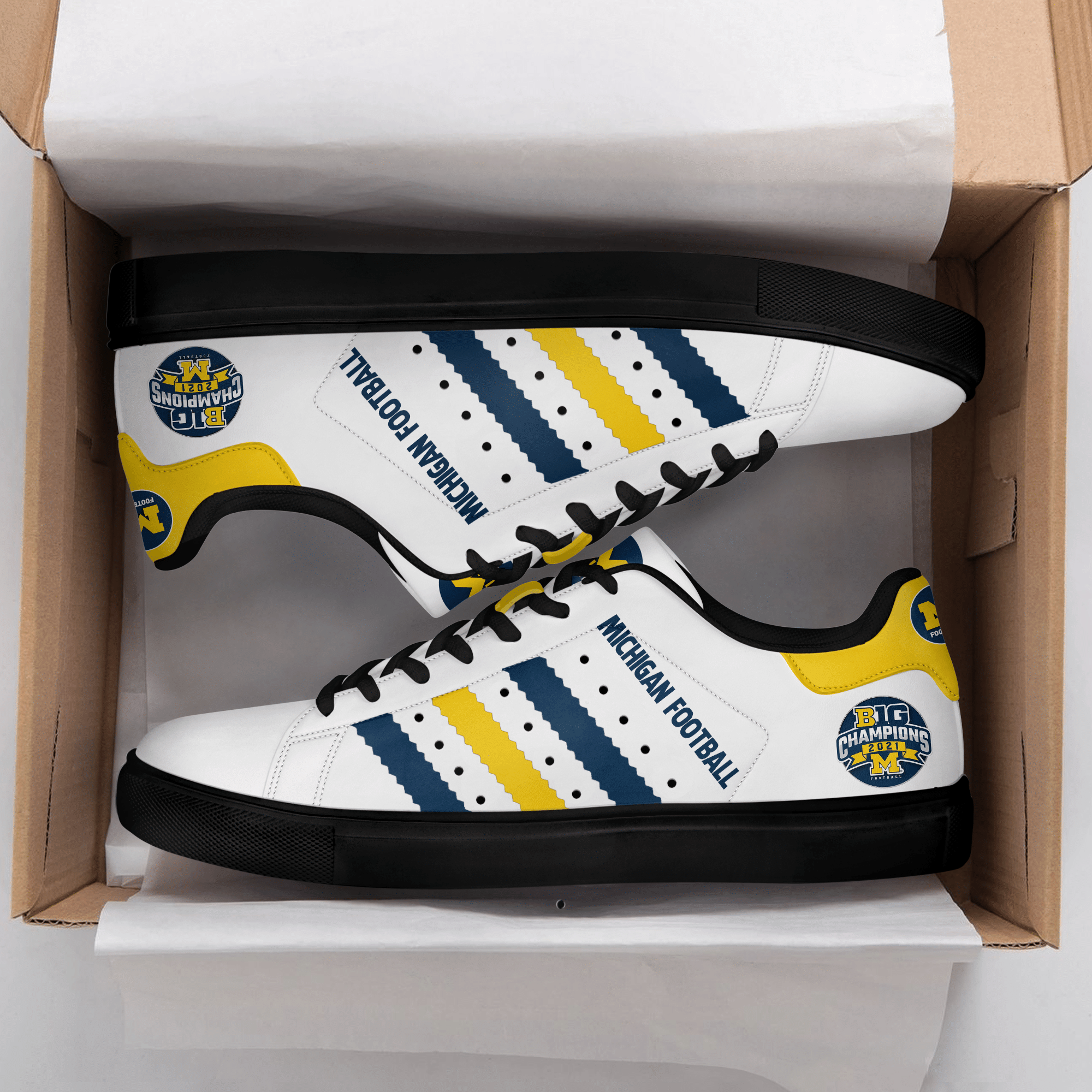 Michigan Wolverines Big10 Champion Low Top Shoes V4