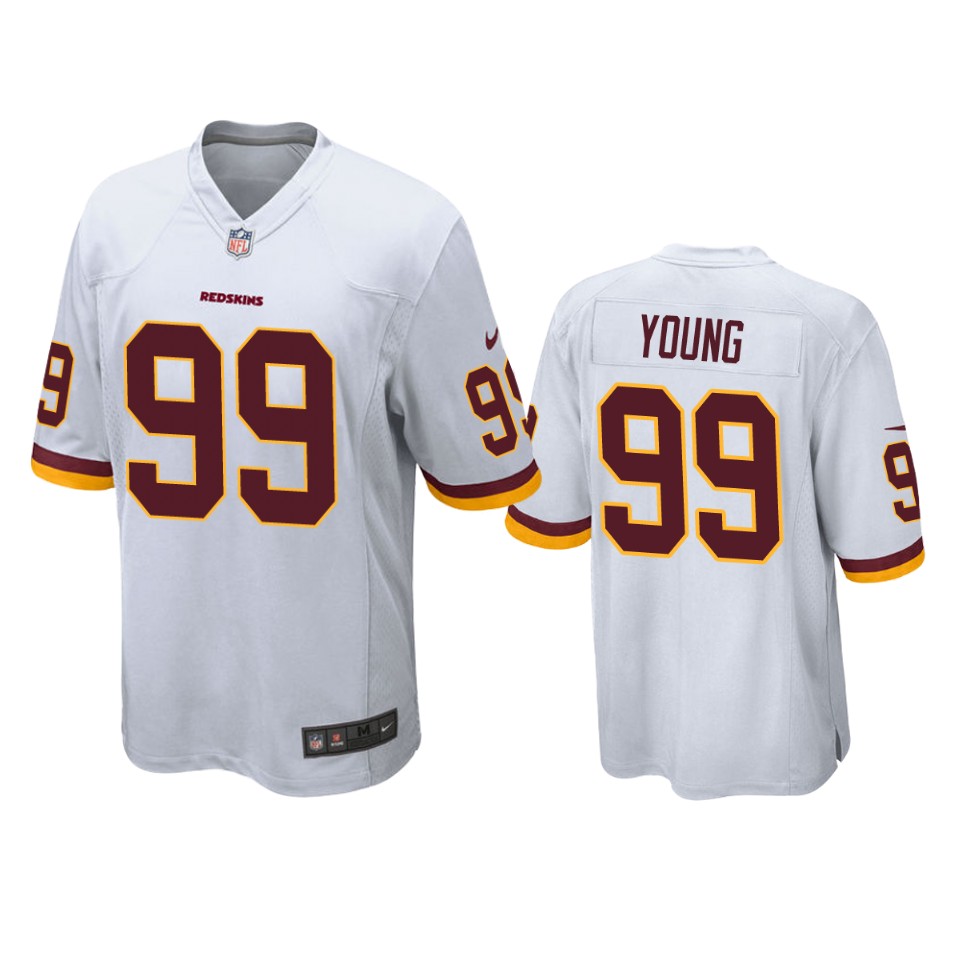 Washington Redskins Chase Young White 2020 NFL Draft Game Jersey