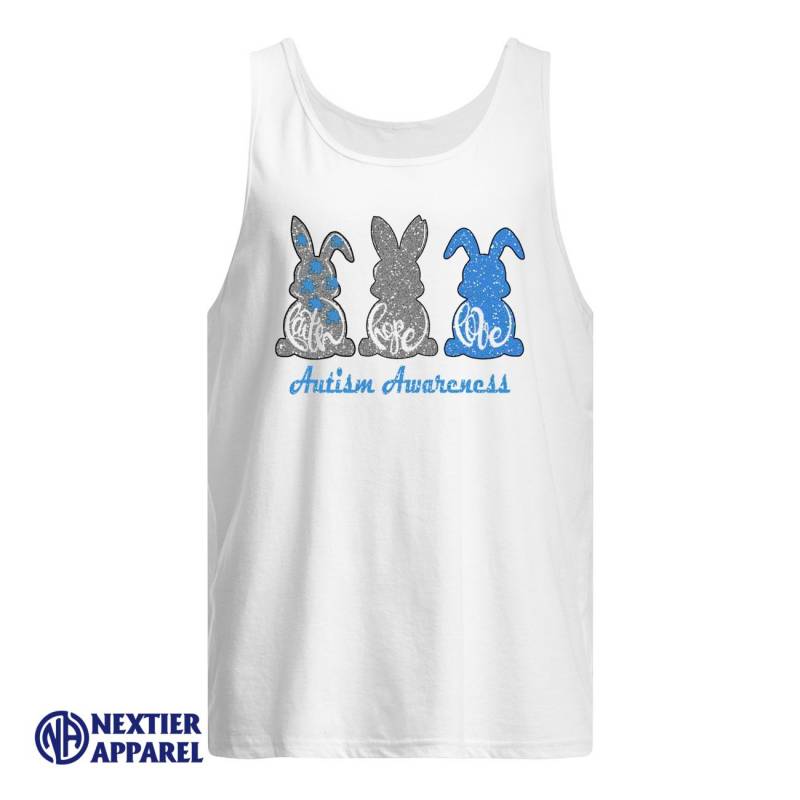 Bunny Faith Hope Love Autism Awareness shirt Men’s Tank Top