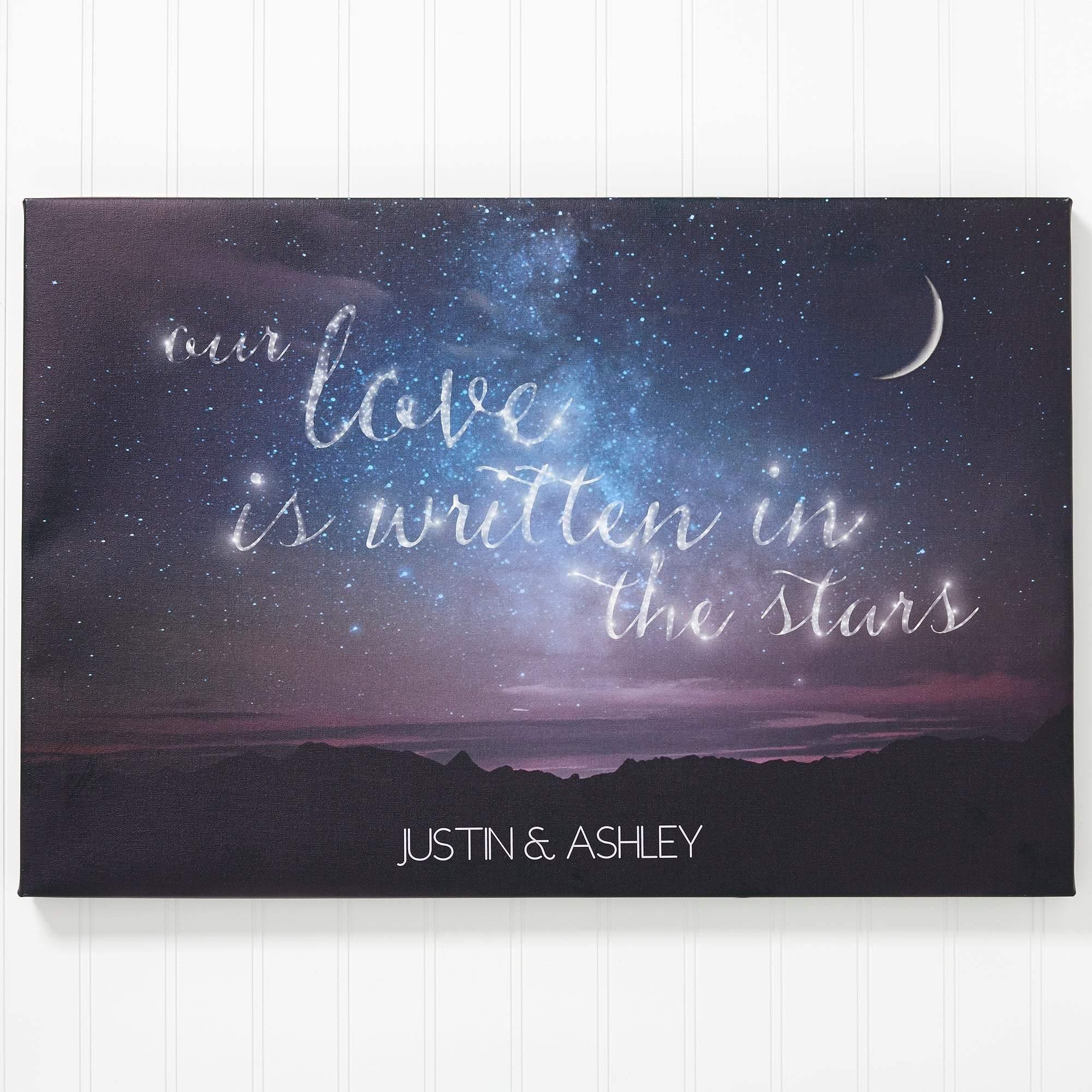 [Personalized Name] Written In The Stars – Perfect Gift Idea For Home, Gift For Family , Gift For Home Decor, Best Gift- Matte Canvas, Wall Art, Canvas Prints