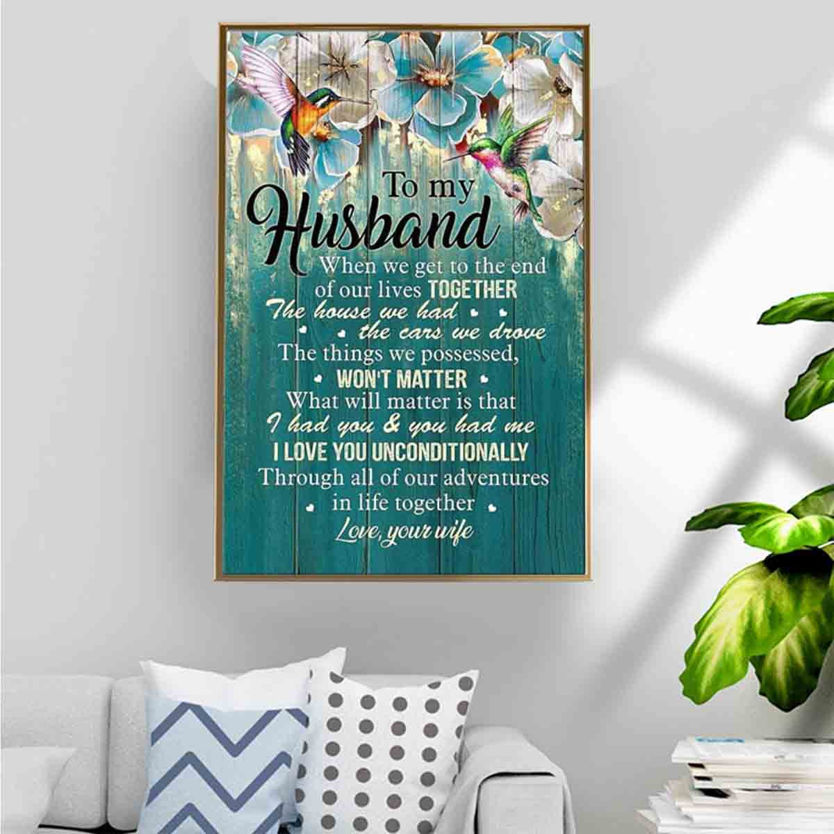 Hummingbirds Love Poster – I Had You And You Had Me Home Decoration Christmas Gift For Husband