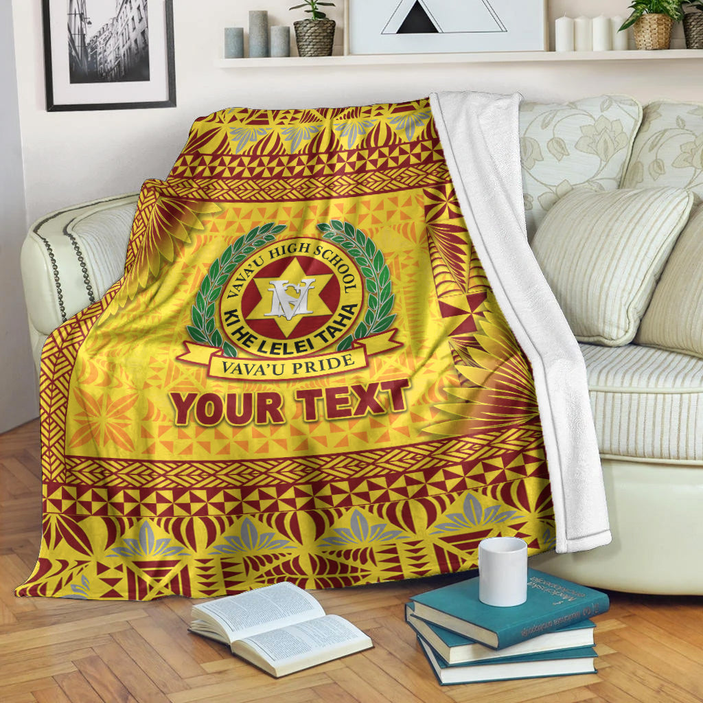 (Custom Personalised) Tonga Vava’U High School Premium Blanket Simplified Version – Gold Lt8