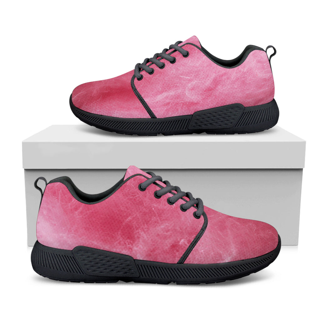 Pink Cotton Candy Print Black Athletic Shoes