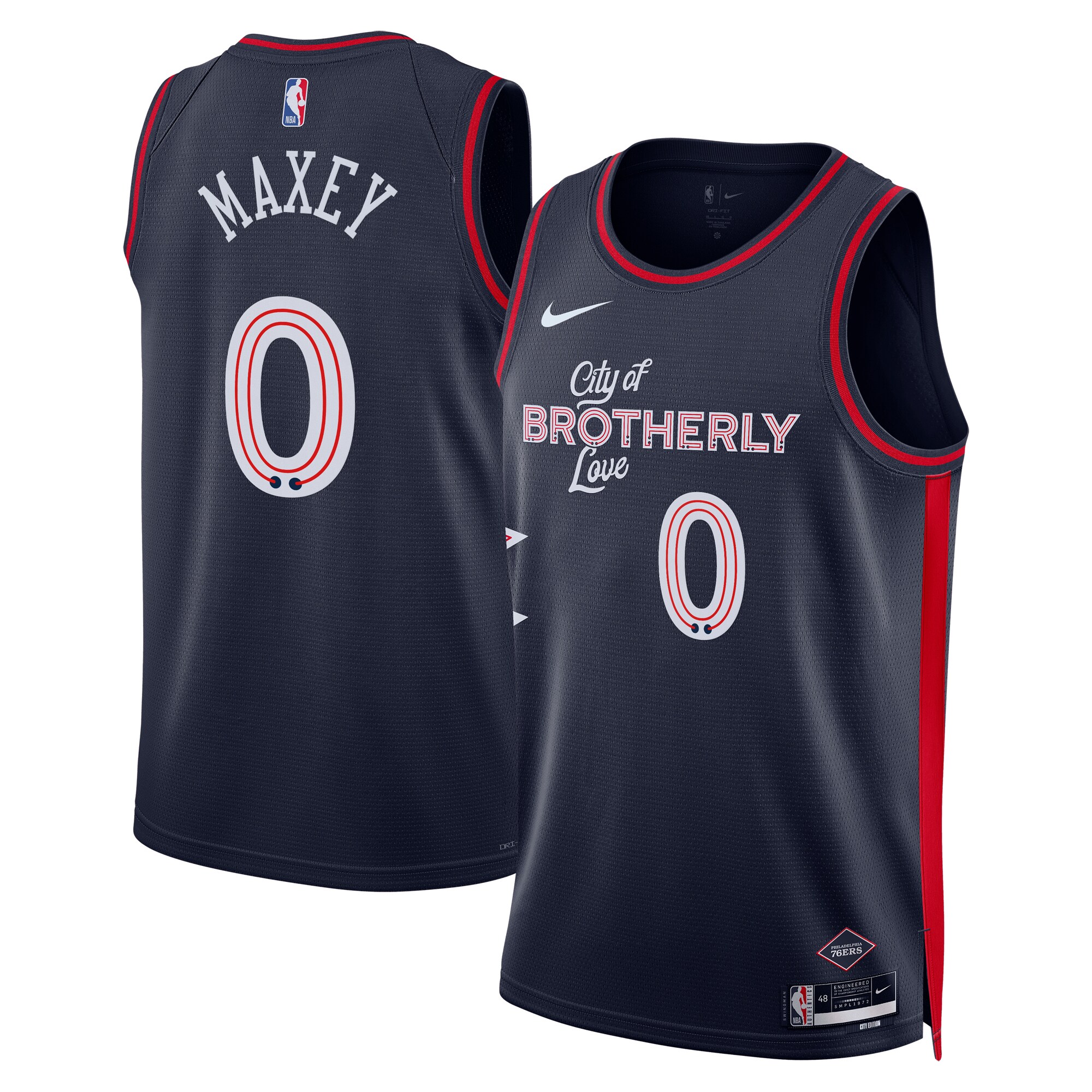 Philadelphia 76ers City Edition Swingman Jersey 23 – Navy – Tyrese Maxey – Unisex