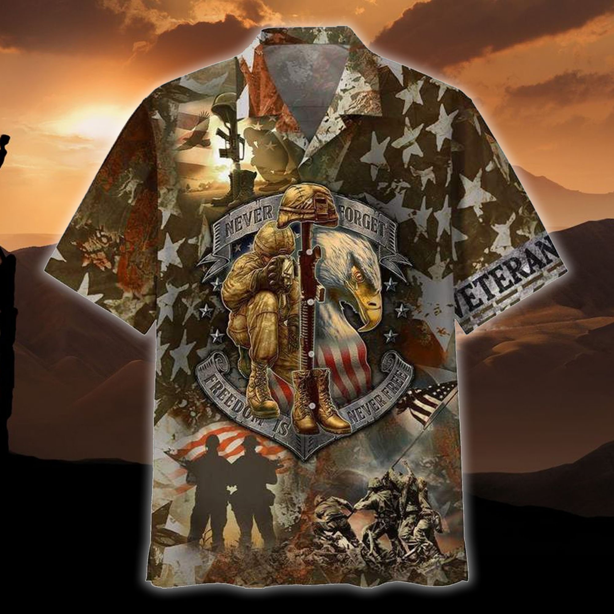 U.S Veteran Freedom Is Not Free Hawaiian Shirt | For Men & Women | Adult | Hw8506