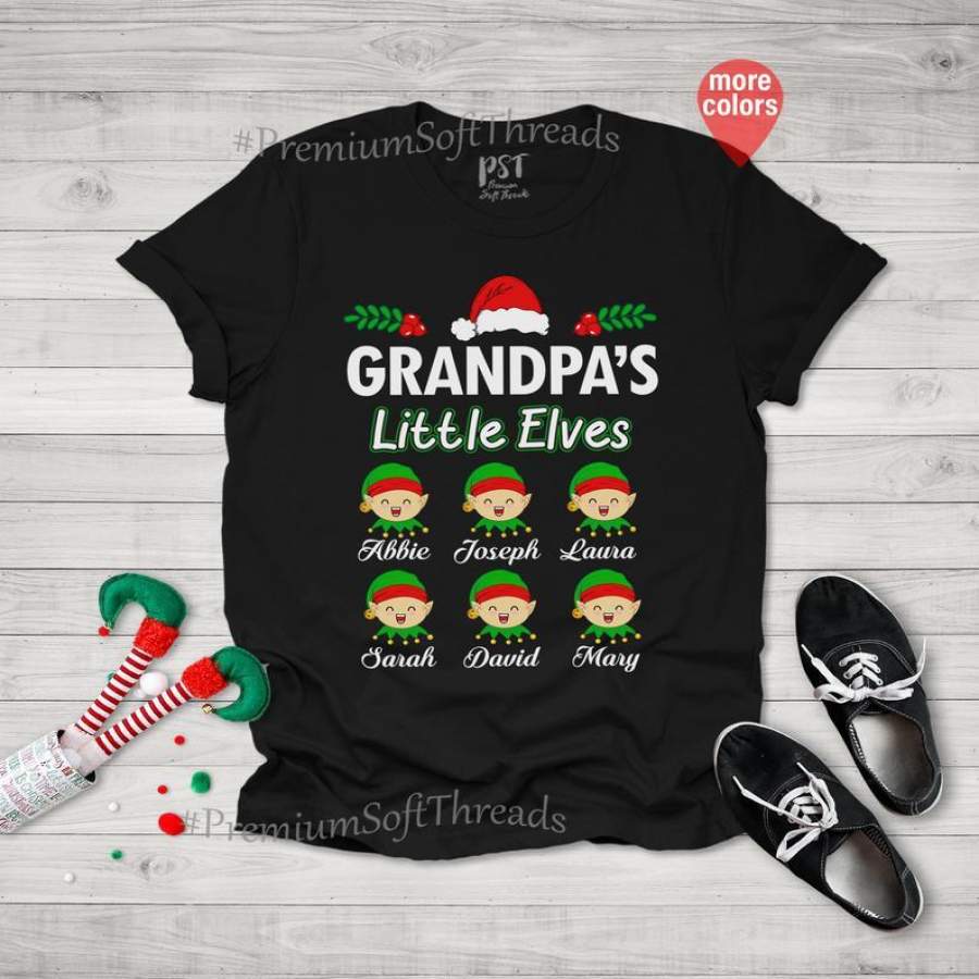 Personalized Grandma Christmas Gift, Grandma’s Little Elves Shirt