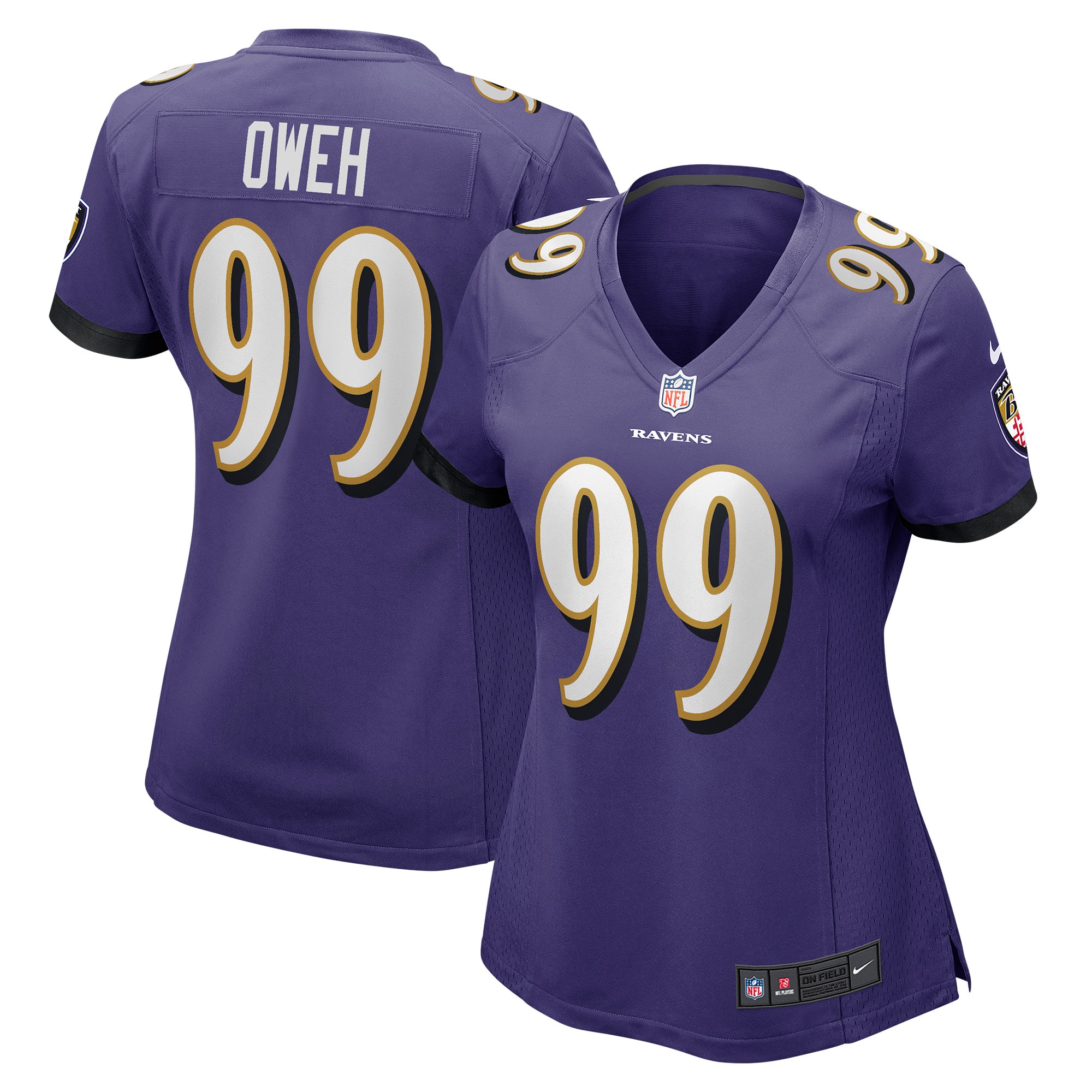 Women’s Baltimore Ravens Odafe Oweh Purple Game Jersey