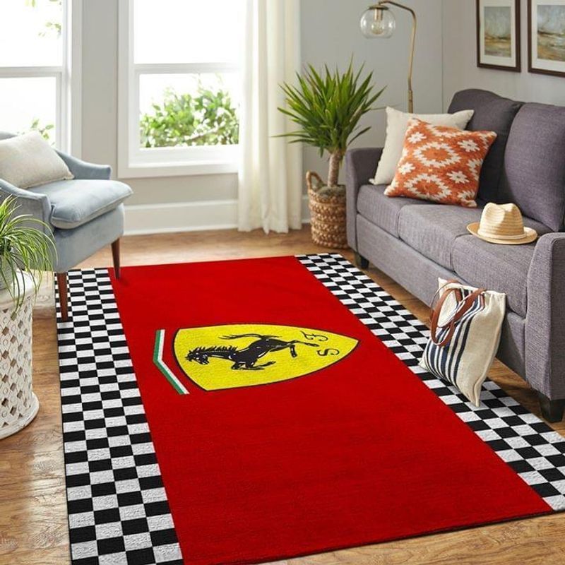 Ferrari SuperCar Logo Area Rugs Living Room Carpet FN120103 Local Brands Floor Decor