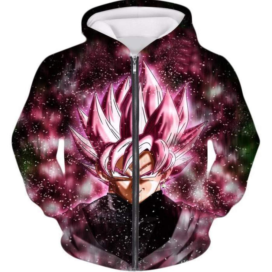 Dragon Ball Z Zip Up Hoodie – Super Saiyan Rose Black Goku Hoodie