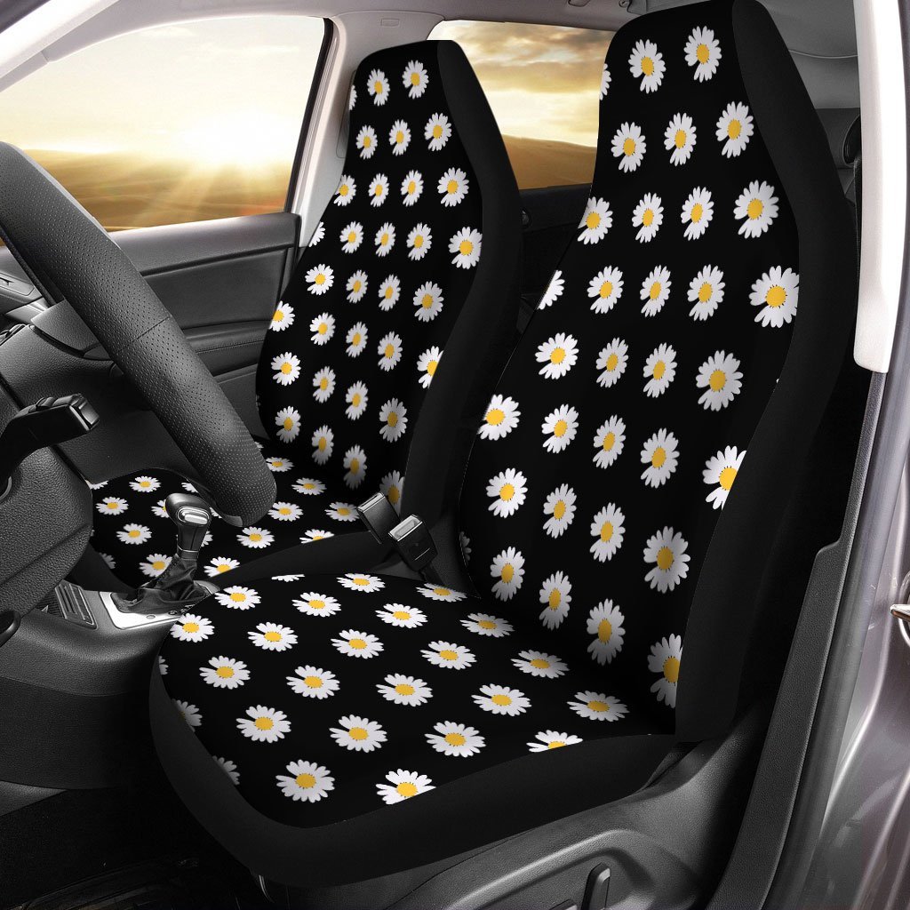 Peaceminusone Daisy Flowers Pattern Car Seat Covers