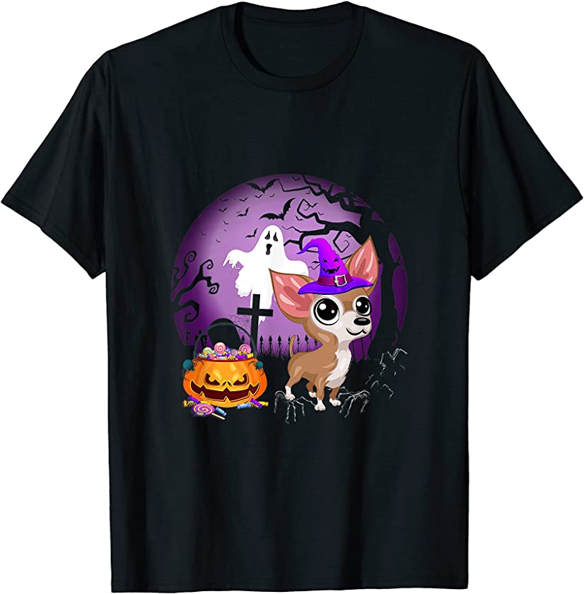 Chihuahua Dog Candy Pumpkin Halloween Lover T-Shirt