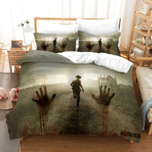 The Walking Dead 8 Duvet Cover Pillowcase Home Decor 3D Bedding Set 2259