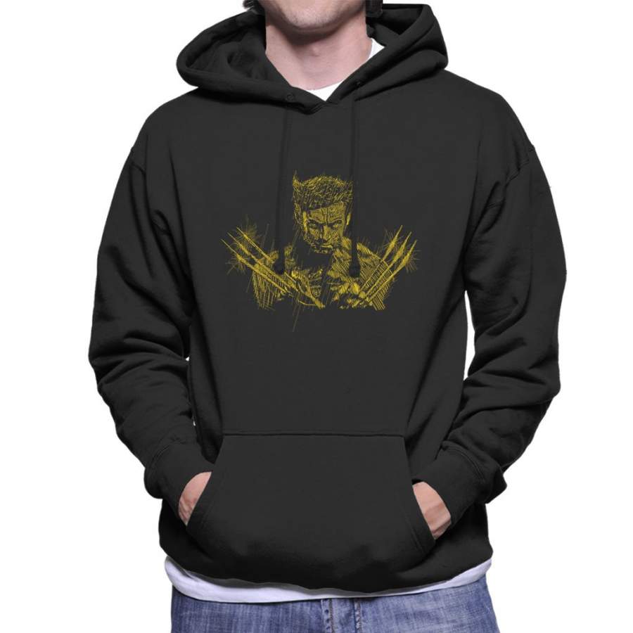 X Men Logan Sketch Men’s Hooded Sweatshirt