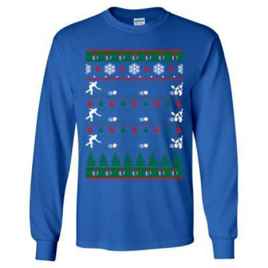 AGR Bowlers Bowling Christmas Ugly Sweater – Long Sleeve T-Shirt