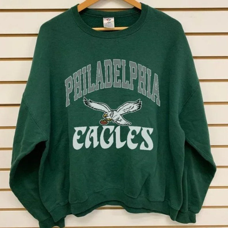 Vintage Philadelphia Football Crewneck Sweatshirt, Nfl Philadelphia Eagles Football Sweatshirt