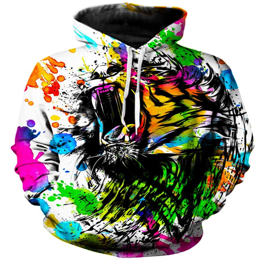 Watercolor Tiger Hoodie