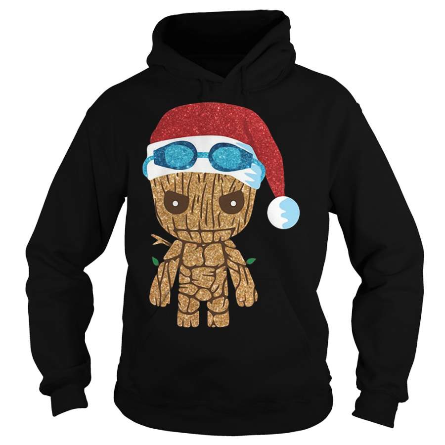 Christmas Groot swimming Hoodie