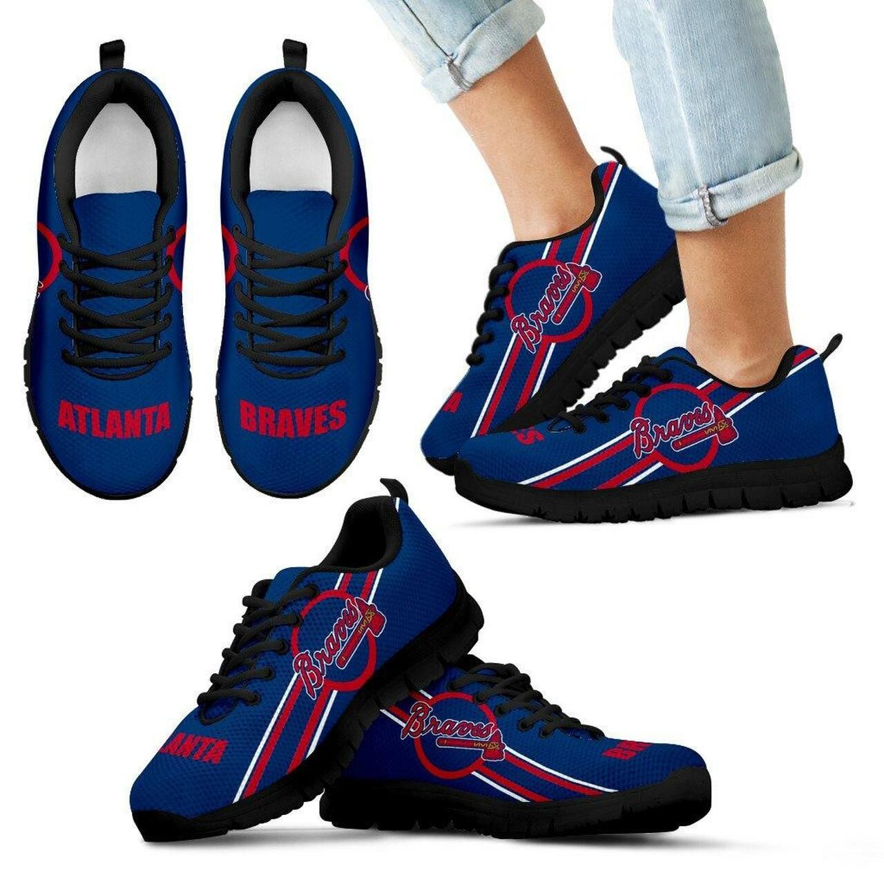 Atlanta Braves Sneakers Fall Of Light Running Shoes For Men, Women Shoes12623