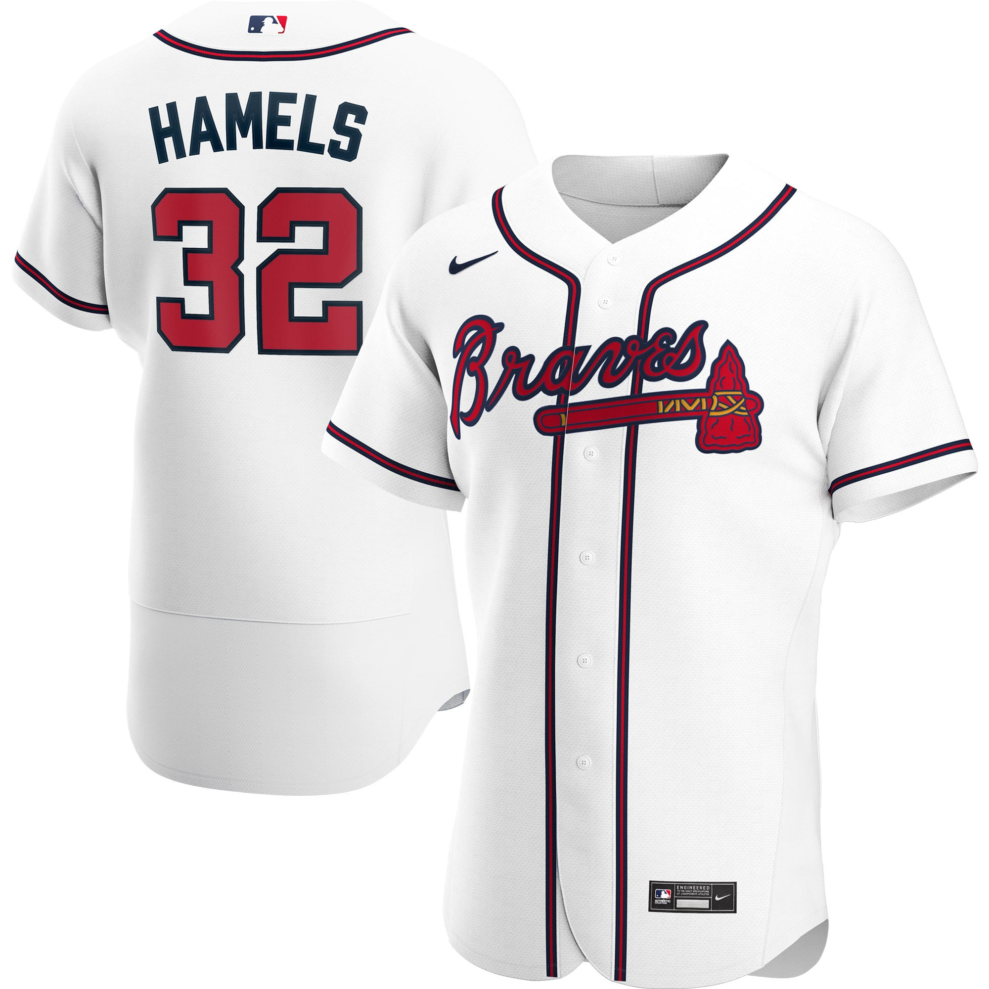 Cole Hamels Atlanta Braves Home Authentic Player Jersey – White MLB