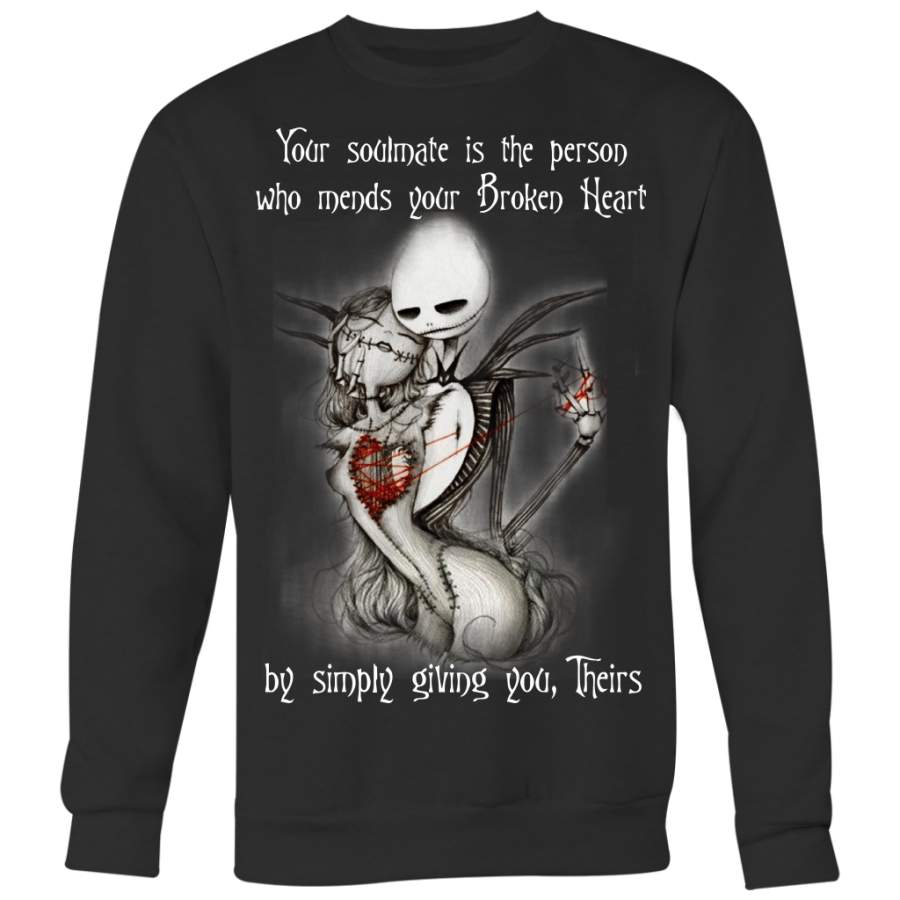 Your Soulmate is The Person Who Mends Your Broken Heart Shirt, Jack Sally Shirt, Couple Shirt
