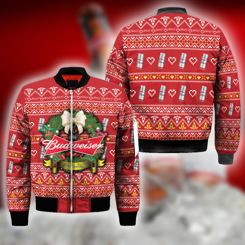 Budweiser Ugly Christmas Sweatshirt Hoodie All Over Printed Pf286