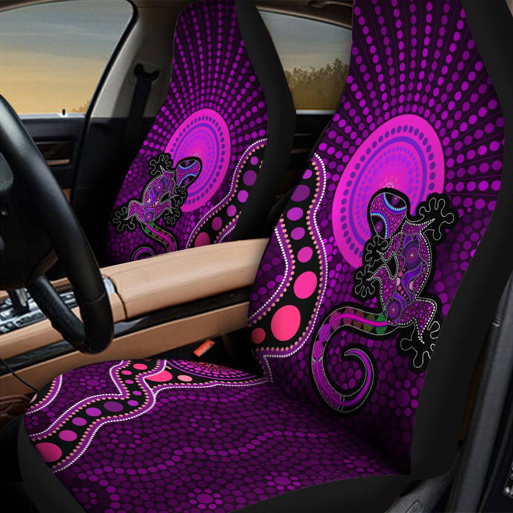 Aboriginal Purple The Lizard And The Sun Car Seat Covers