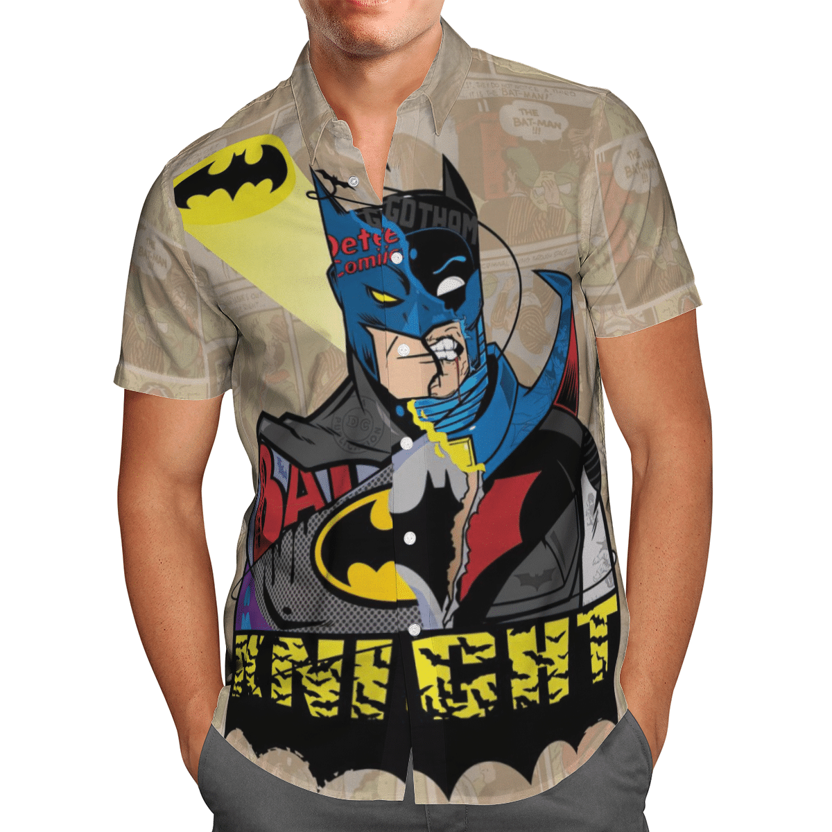 Batman Comic Dark Knight For Man And Woman Print Short Sleeve Hawaiian Shirt Y97