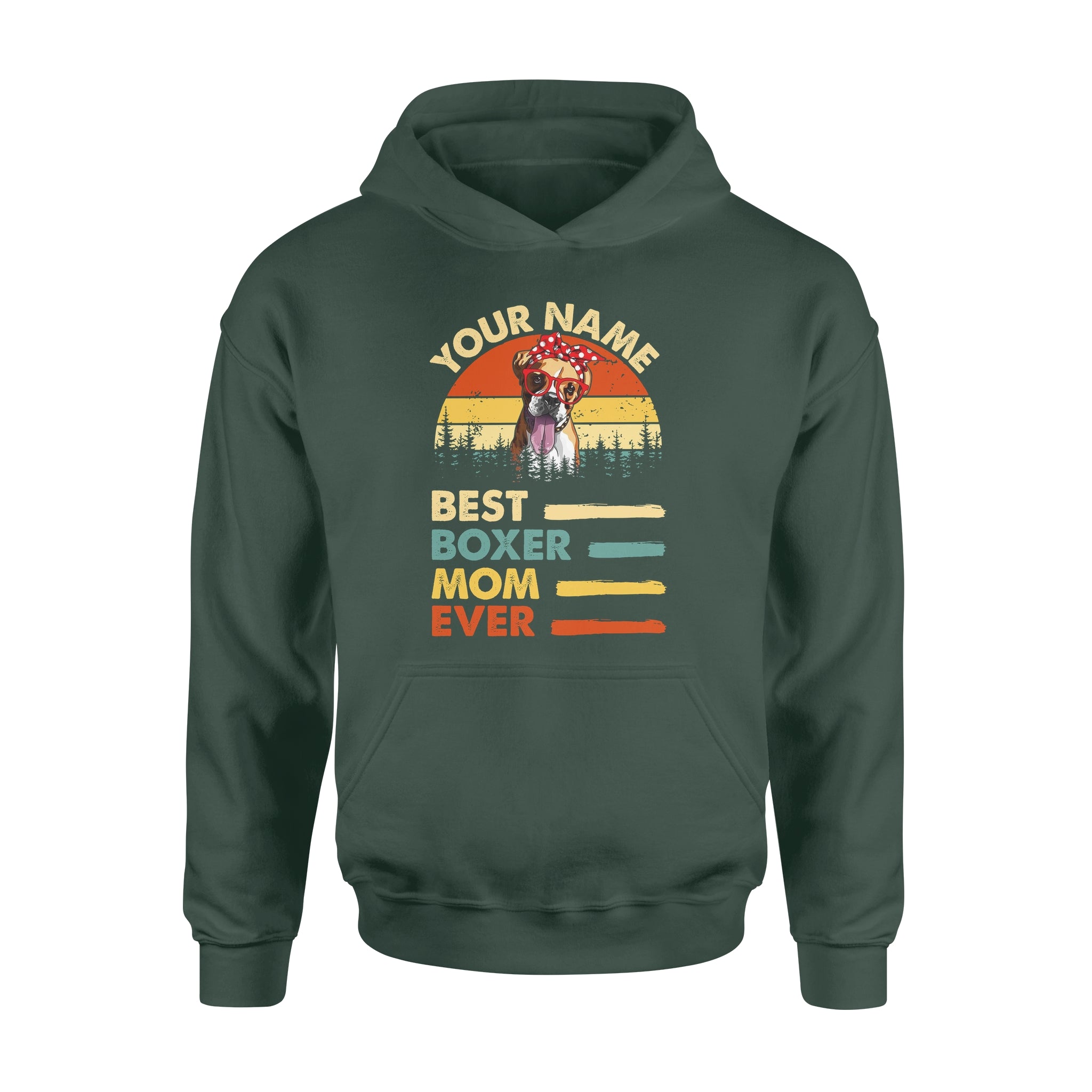 Boxer Mom Customize Hoodie shirts for dog mom vintage style FFS – IPHW545