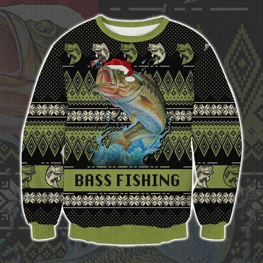 BASS FISHING CHRISTMAS UGLY SWEATER TN161222