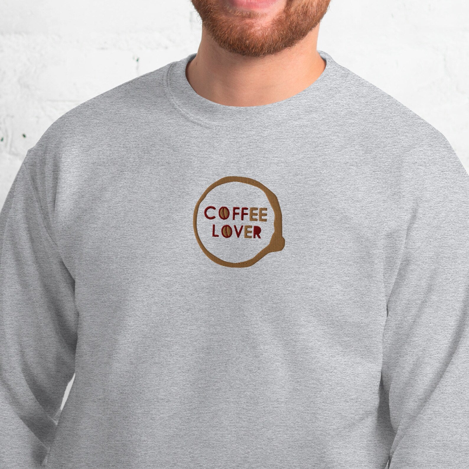 Coffee Lover Embroidered Halloween Sweatshirt 2D Crewneck Sweatshirt All Over Print Sweatshirt For Women Sweatshirt For Men Sws3296