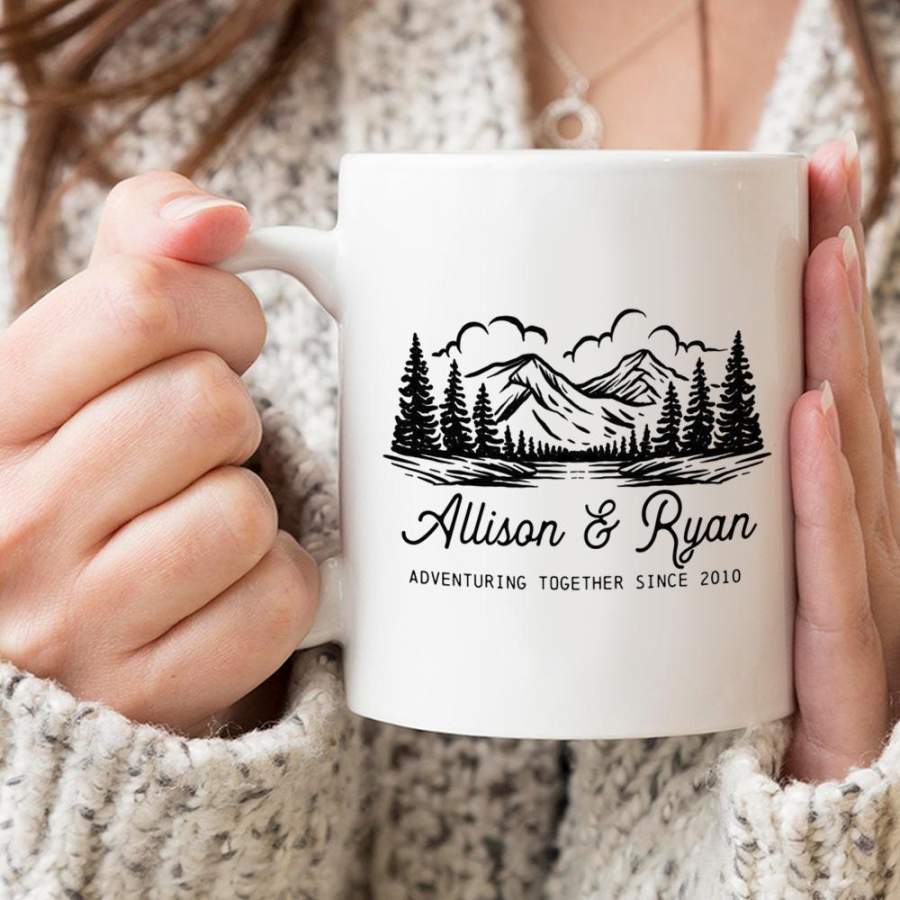 Family Panda Personalized couple camping mug anniversary gifts GST