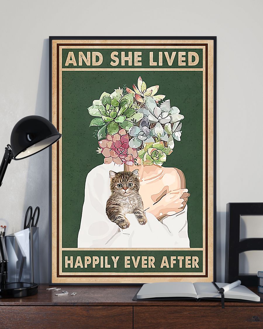 Lived Happily Gardening Vertical Canvas And Poster | Wall Decor Visual Art