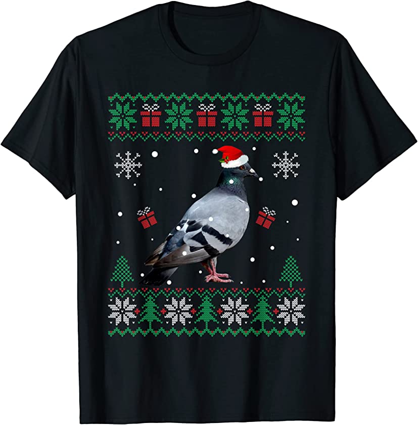 Ugly Christmas Pajama Sweater Pigeon Animals Lover T-Shirt