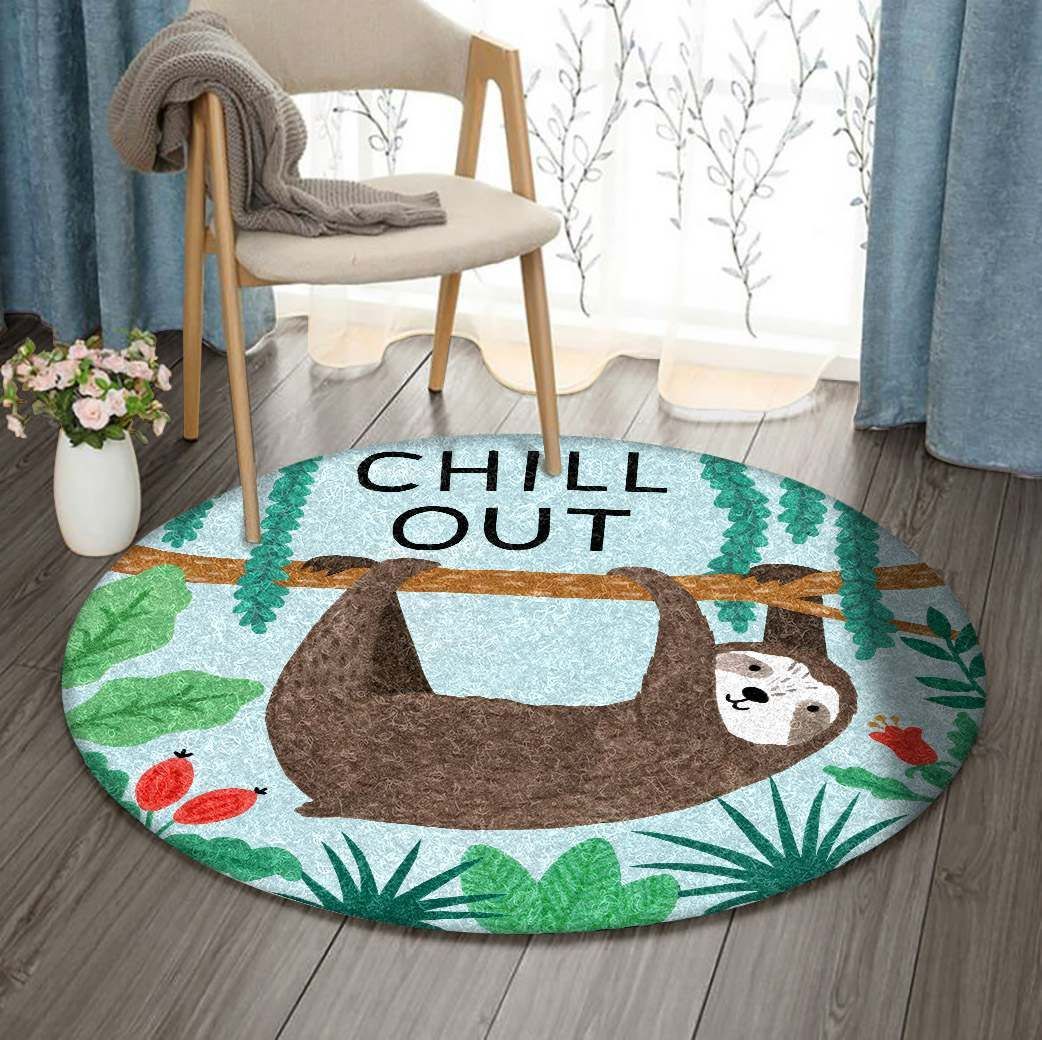 Sloth Chill Out GE1454 Round Rug  CYSI2907