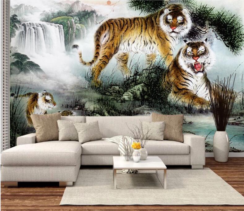 3D Tiger Wall Mural Wallpaper 2223