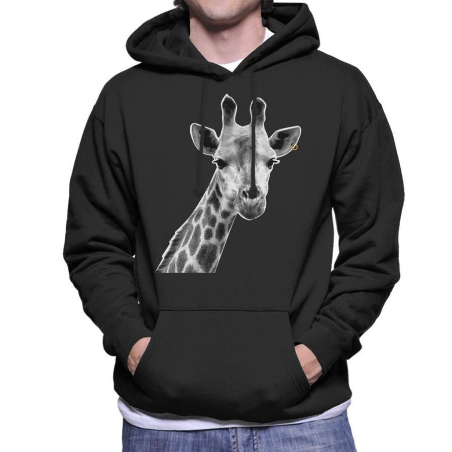 Earring Giraffe Men’s Hooded Sweatshirt