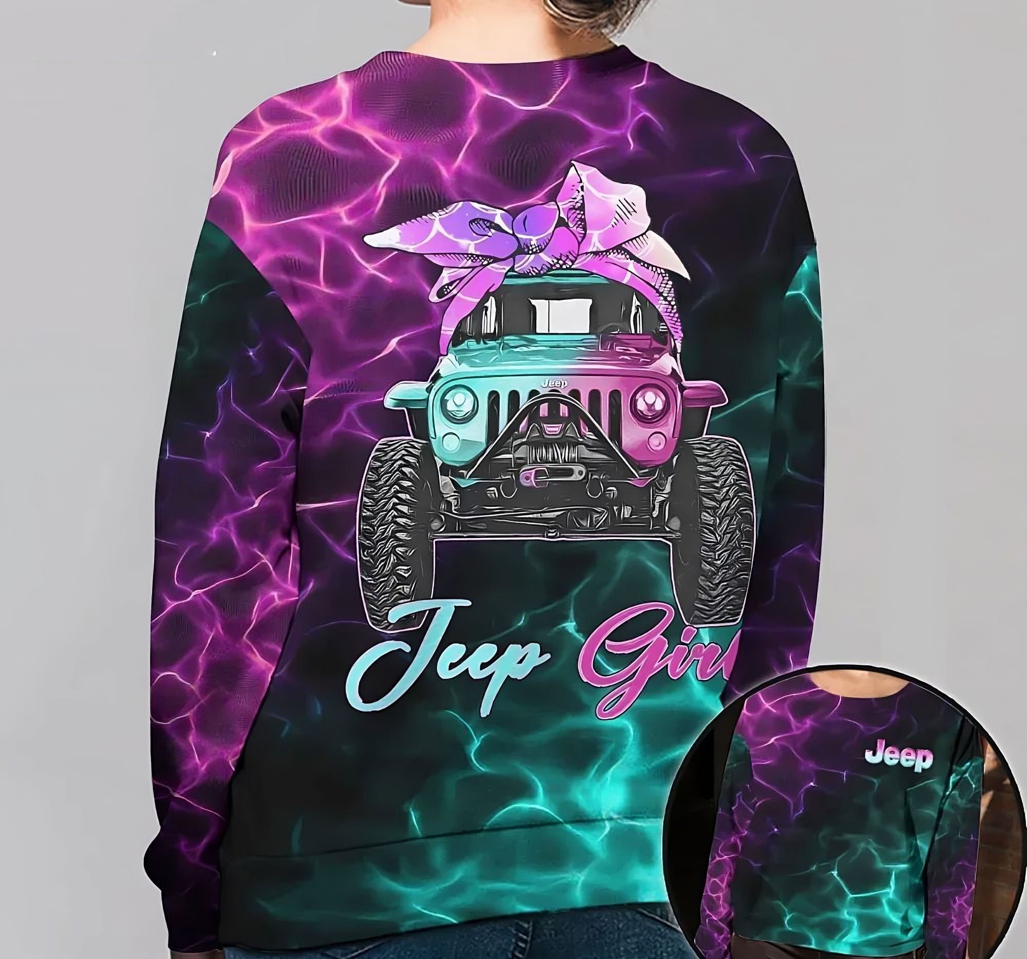 Jeep Girl Effect All Over Print Sweatshirt