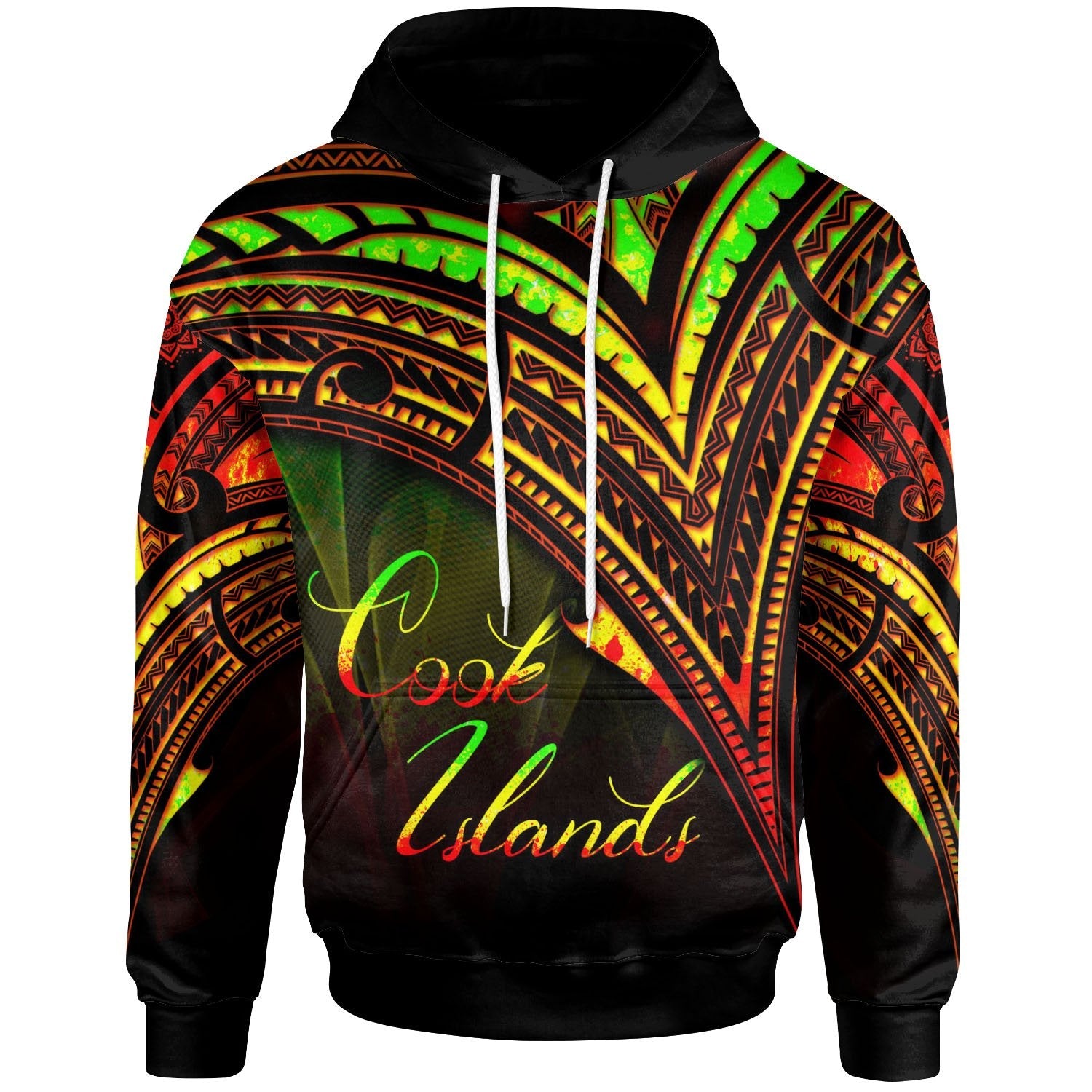 Cook Islands Hoodie Reggae Color Cross Style Ealbeauty Store
