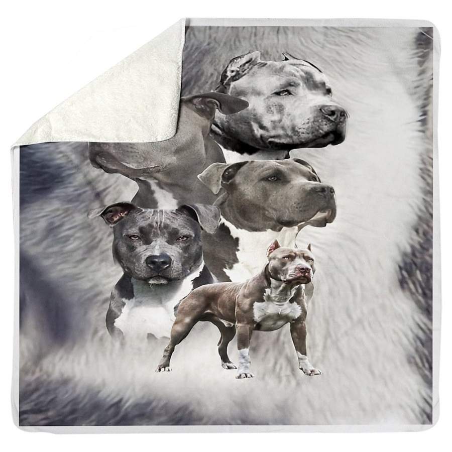 Amazing Gift For Pit Bulls Lovers Sherpa Blanket