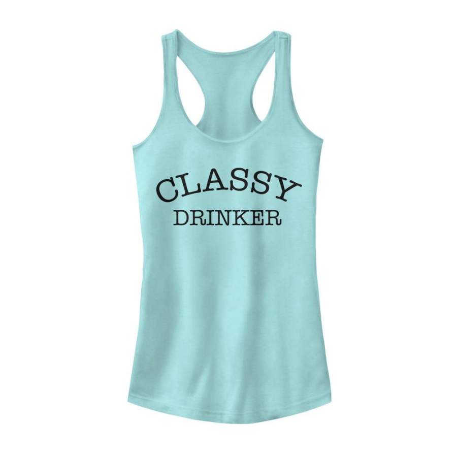 CHIN UP Junior’s Classy Drinker  Racerback Tank Cancun