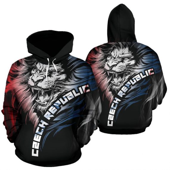 Unisex Hoodie All Over Print Lion Gifts Czech Republic Lion Gifts Us Unisex Size Hoodie