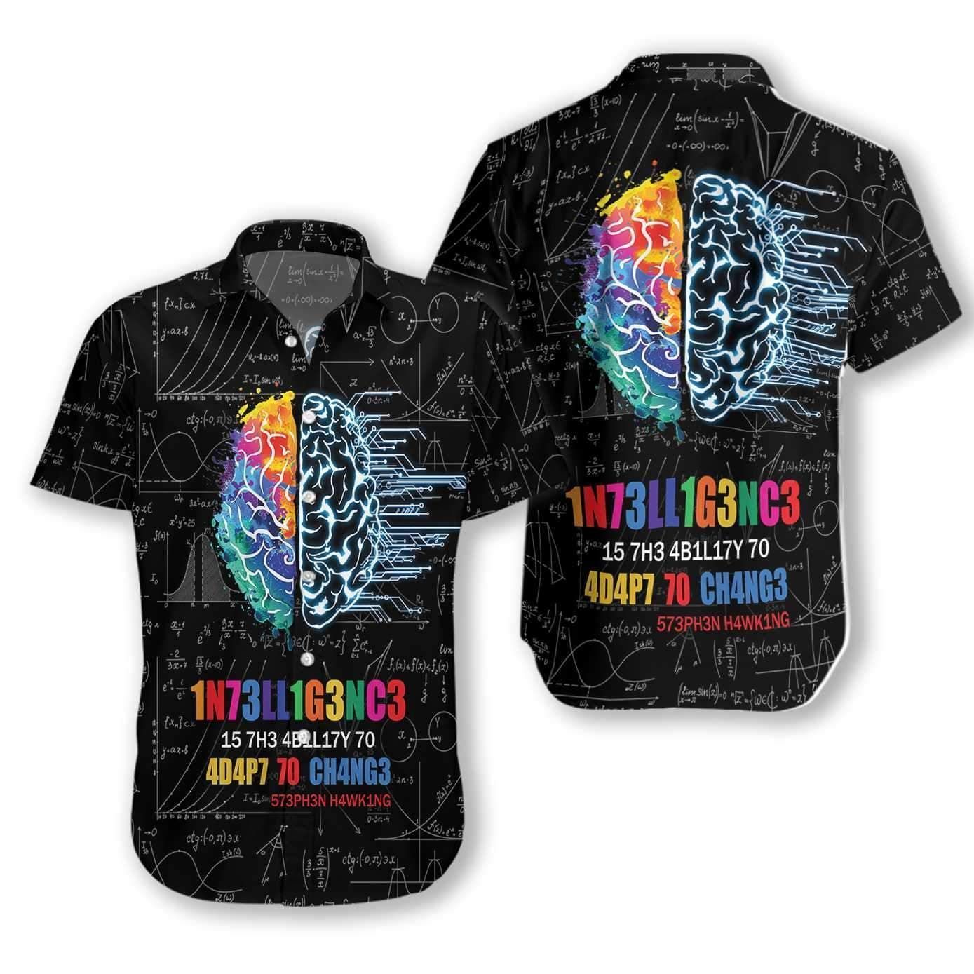 Get Here Funny Intelligence Math Pattern Hawaii Aloha Shirts Ha28667