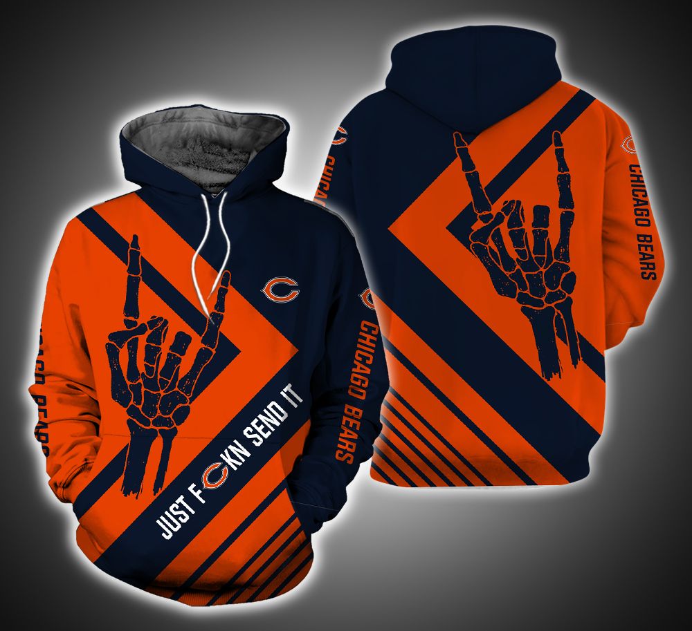 Just send it Chicago Bears 3D Print Hoodie