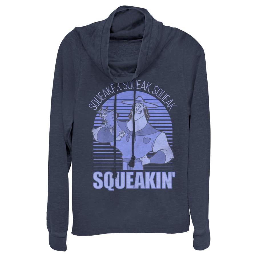 The Emperor’s New Groove Junior’s Kronk Squirrel Squeak  Cowl Neck Sweatshirt