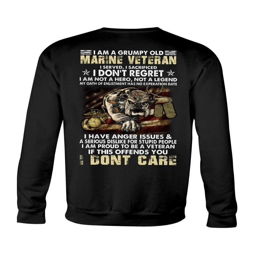 I Am A Grumpy Old Marine Veteran Sweatshirt T-Shirt